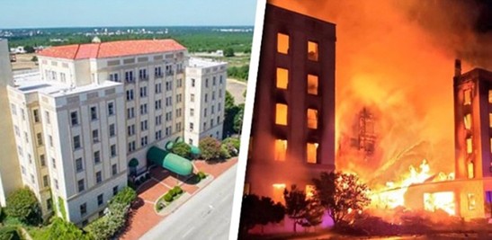 Total Loss Fire at a Mid-Rise Hotel